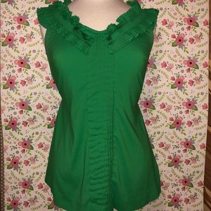 Nicole Miller green sleeveless top